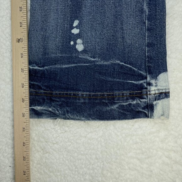 Mudd Jeans Delicious Curves Womens Sz 13 Blue Flare Leg Mid Rise Rhinestones - Picture 8 of 12